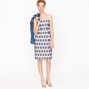 NWT J. Crew Filigree Strapless Dress, size 12